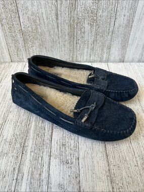 UGG Roni moccasin slippers in Navy Suede